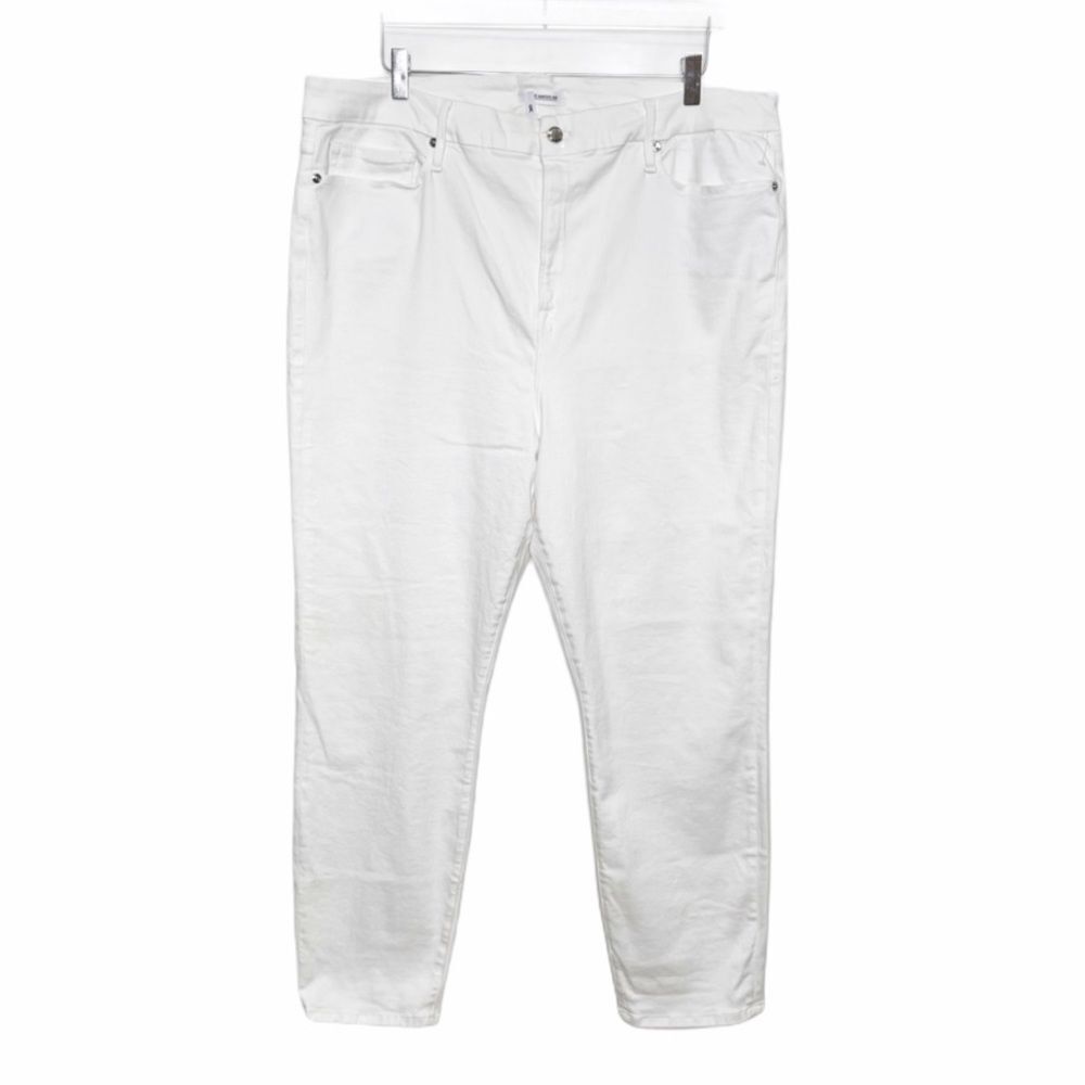 Good American Good Leg Crop Skinny Jeans 24 Plus White - Picture 5 of 12